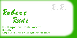 robert rudi business card