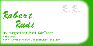 robert rudi business card